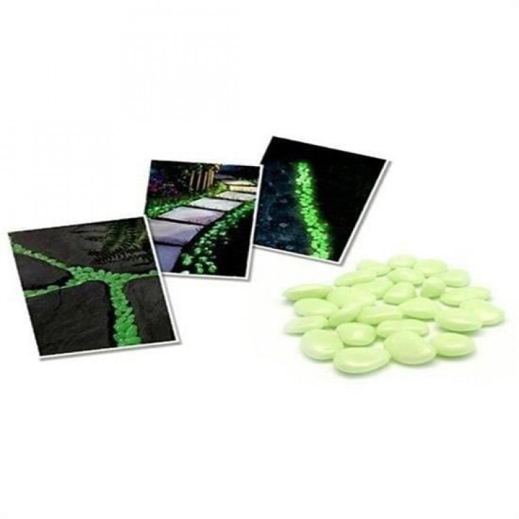 50 Adet Gece Karanlıkta Parlayan Dekoratif Fosforlu Çakıl Taşı