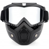 Cross Motosiklet Bisiklet Gözlüğü Açık Kask Maskesi Süngerli Bant Lastikli Jet Maske Aynalı Cam