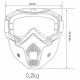 Cross Motosiklet Bisiklet Gözlüğü Açık Kask Maskesi Süngerli Bant Lastikli Jet Maske Aynalı Cam Cross Motosiklet Bisiklet Gözlüğü Açık Kask Maskesi Süngerli Bant Lastikli Jet Maske Aynalı Cam