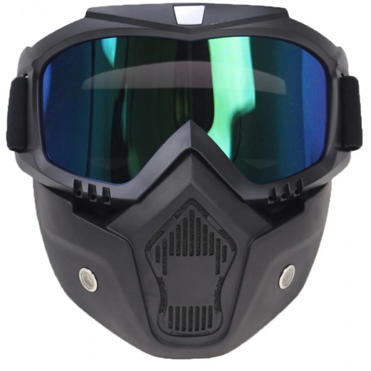 Cross Motosiklet Bisiklet Gözlüğü Açık Kask Maskesi Süngerli Bant Lastikli Jet Maske Mavi Cam Cross Motosiklet Bisiklet Gözlüğü Açık Kask Maskesi Süngerli Bant Lastikli Jet Maske Mavi Cam