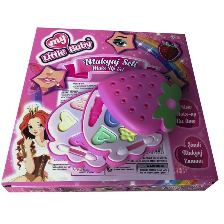 Limon Çilek Kutulu 2 Katlı Makyaj Seti - Pembe Çilek Limon Çilek Kutulu 2 Katlı Makyaj Seti - Pembe Çilek