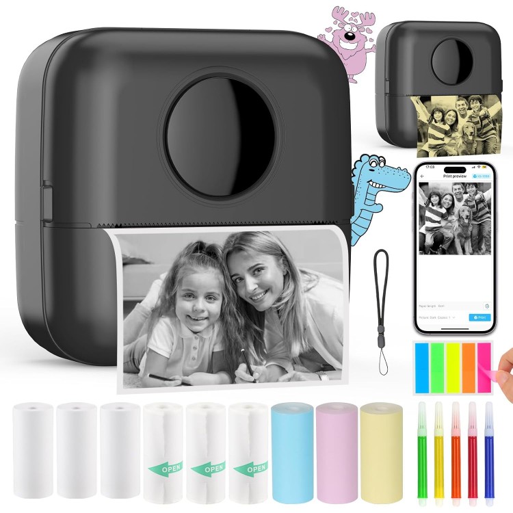Mini Fotoğraf Resim Yazıcı Kablosuz Etiket Yazıcı Baskı Makinesi Ios Android Uyumlu Termal Printer Mini Fotoğraf Resim Yazıcı Kablosuz Etiket Yazıcı Baskı Makinesi Ios Android Uyumlu Termal Printer