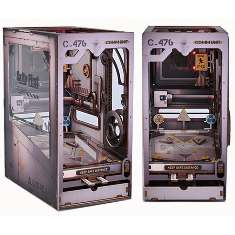 Mini Pinball Oyunu LED Işıklı Kendin Yap 3D Puzzle Kitap Köşesi