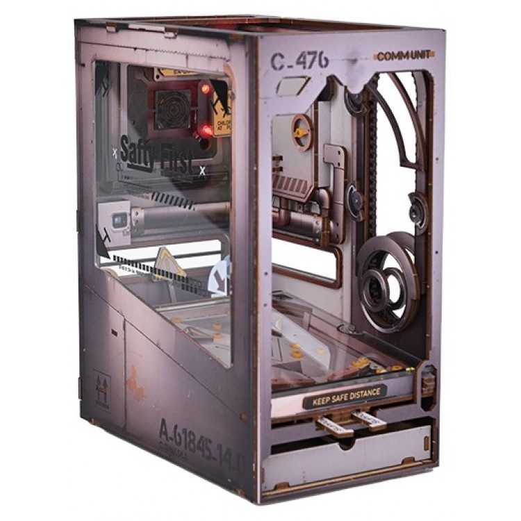 Mini Pinball Oyunu LED Işıklı Kendin Yap 3D Puzzle Kitap Köşesi