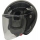 Motosiklet Kaskı Parlak Siyah Motor Kask Yarım Açık Kask Geniş Açı Abs Kabuk Malzeme Motor Kask L-XL