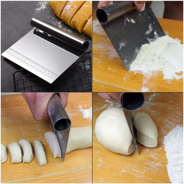 Ölçülü Paslanmaz Lüks Çelik Hamur Kesme Aparatı Çelik Kesici Kazıyıcı Pasta Kek Spatula 15 Cm Ölçülü Paslanmaz Lüks Çelik Hamur Kesme Aparatı Çelik Kesici Kazıyıcı Pasta Kek Spatula 15 Cm