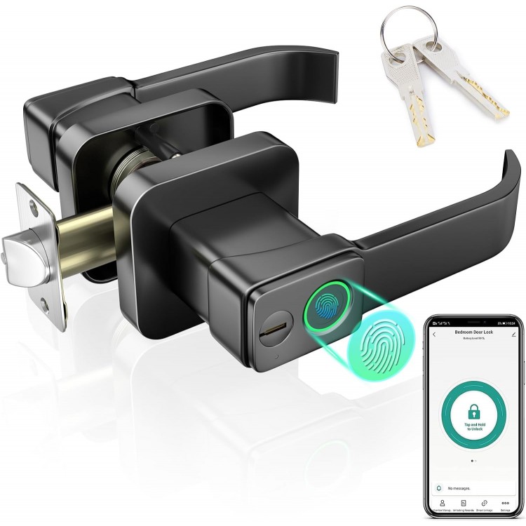Parmak İzi Akıllı WiFi Kilit App Kontrol Bluetooth Dokunmatik Kapı Kilidi Parmak İzi Kapı Kolu