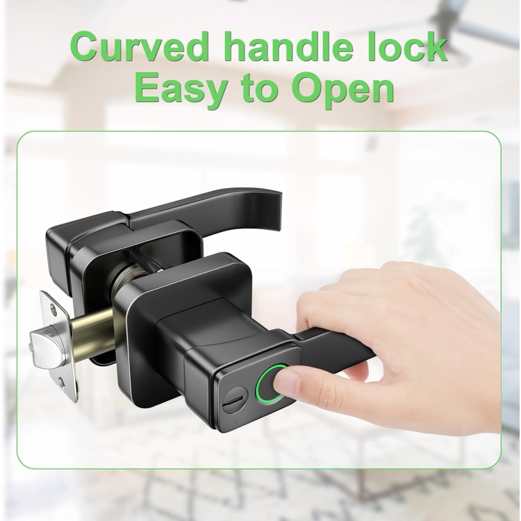 Parmak İzi Akıllı WiFi Kilit App Kontrol Bluetooth Dokunmatik Kapı Kilidi Parmak İzi Kapı Kolu