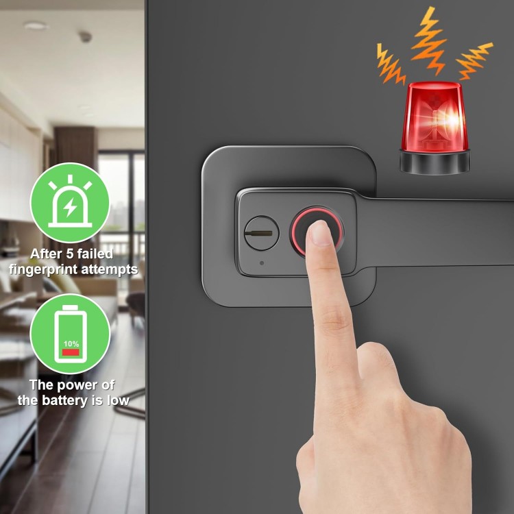 Parmak İzi Akıllı WiFi Kilit App Kontrol Bluetooth Dokunmatik Kapı Kilidi Parmak İzi Kapı Kolu