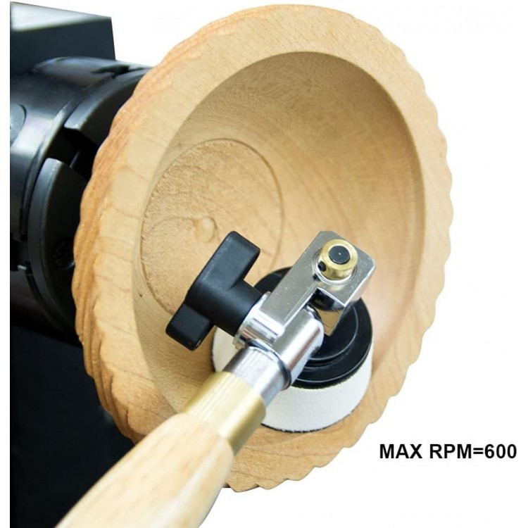 Torna Makineleri İçin Ahşap Zımpara Ünitesi Kase Zımpara Mil Başlık 50mm